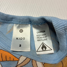 Load image into Gallery viewer, Unisex Target, ribbed long sleeve pyjama top, rabbits, EUC, size 2,  