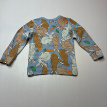 Load image into Gallery viewer, Unisex Target, ribbed long sleeve pyjama top, rabbits, EUC, size 2,  