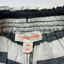 Load image into Gallery viewer, Girls Country Road, striped lightweight cotton shorts, elasticated, FUC, size 8,  