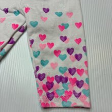 Load image into Gallery viewer, Girls Baby Berry, stretchy leggings / bottoms, hearts, GUC, size 0000,  