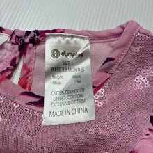 Load image into Gallery viewer, Girls Dymples, cotton lined floral bubble romper, GUC, size 1,  