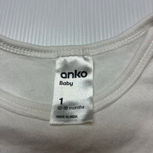 Load image into Gallery viewer, Unisex Anko, soft cotton bodysuit / romper, GUC, size 1,  