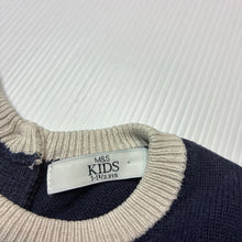 Load image into Gallery viewer, Girls M&amp;S, knitted cotton long sleeve dress, wash fade, marks on skirt, FUC, size 2, L: 40cm