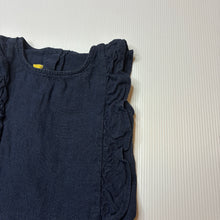 Load image into Gallery viewer, Girls MY MINI CHICCO, navy linen / cotton dress, wash fade, FUC, size 1, L: 40cm