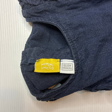 Load image into Gallery viewer, Girls MY MINI CHICCO, navy linen / cotton dress, wash fade, FUC, size 1, L: 40cm