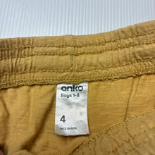 Load image into Gallery viewer, Boys Anko, cotton casual shorts, elasticated, GUC, size 4,  