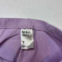 Load image into Gallery viewer, Girls Anko, purple stretchy leggings, Inside leg: 45cm, EUC, size 7,  