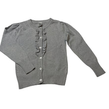 Load image into Gallery viewer, Girls Target, silver cotton / metallic knit cardigan, EUC, size 6,  