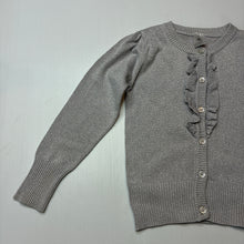 Load image into Gallery viewer, Girls Target, silver cotton / metallic knit cardigan, EUC, size 6,  