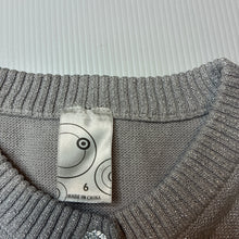 Load image into Gallery viewer, Girls Target, silver cotton / metallic knit cardigan, EUC, size 6,  