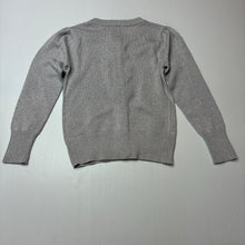 Load image into Gallery viewer, Girls Target, silver cotton / metallic knit cardigan, EUC, size 6,  
