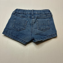 Load image into Gallery viewer, Girls Anko, embroidered stretch denim shorts, adjustable, FUC, size 1,  