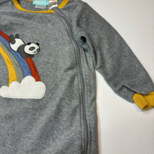 Load image into Gallery viewer, Unisex Pekkle, grey fleece zip coverall / romper, FUC, size 2,  