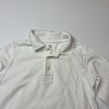 Load image into Gallery viewer, Boys M&amp;S, cotton long sleeve polo shirt, marks on cuffs, FUC, size 5-6,  