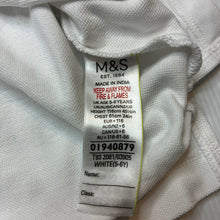 Load image into Gallery viewer, Boys M&amp;S, cotton long sleeve polo shirt, marks on cuffs, FUC, size 5-6,  