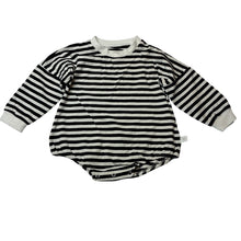 Load image into Gallery viewer, Unisex striped, long sleeve romper, FUC, size 2-3,  