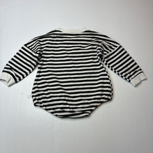 Load image into Gallery viewer, Unisex striped, long sleeve romper, FUC, size 2-3,  