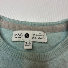 Load image into Gallery viewer, Boys M&amp;S, soft wool/cashmere sweater / jumper, discolouration at neck, FUC, size 2-3,  