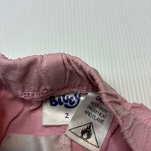 Load image into Gallery viewer, Girls Bluey, Coco cotton pyjama pants / bottoms, GUC, size 2,  