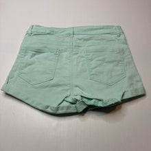 Load image into Gallery viewer, Girls H&amp;M, blue stretch cotton shorts, W: 35cm across, FUC, size 15,  