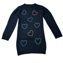 Load image into Gallery viewer, Girls Anko, navy knit long sleeve dress, EUC, size 8, L: 64cm