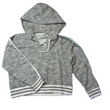 Load image into Gallery viewer, Girls DECJUBA KIDS, grey hoodie sweater, EUC, size 8-10,  
