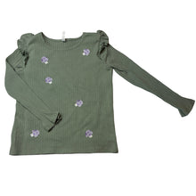 Load image into Gallery viewer, Girls KID, embroidered ribbed long sleeve top, EUC, size 7,  