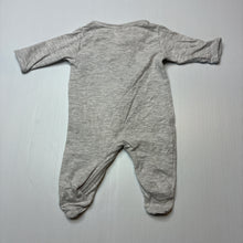 Load image into Gallery viewer, Unisex 4 Baby, grey zip coverall / romper, GUC, size 00000,  