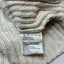 Load image into Gallery viewer, Girls JAMIE KAY, chunky knit cotton sweater / jumper, discolouration left sleeve, FUC, size 4,  