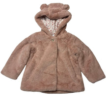 Load image into Gallery viewer, Girls Anko, soft faux fur hooded jacket / coat, EUC, size 1,  