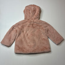 Load image into Gallery viewer, Girls Anko, soft faux fur hooded jacket / coat, EUC, size 1,  