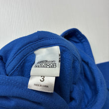Load image into Gallery viewer, Boys Minions, blue fleece lined hoodie sweater, EUC, size 3,  