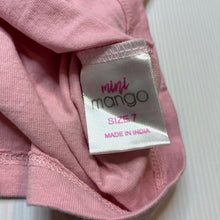 Load image into Gallery viewer, Girls Mango, pink cotton long sleeve tee / top, GUC, size 7,  