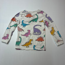 Load image into Gallery viewer, Unisex M&amp;S, stretchy long sleeve pyjama top, dinosaurs, GUC, size 4-5,  