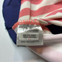 Load image into Gallery viewer, Girls Zebralino, striped swim top, GUC, size 7,  