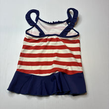 Load image into Gallery viewer, Girls Zebralino, striped swim top, GUC, size 7,  