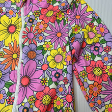 Load image into Gallery viewer, Girls Mango, ribbed colourful floral long sleeve swim one-piece, EUC, size 5,  