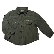 Load image into Gallery viewer, Boys GHANDA, khaki corduroy cotton long sleeve shirt, EUC, size 1-2,  