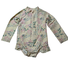 Load image into Gallery viewer, Girls Anko, floral long sleeve swim one-piece, EUC, size 2,  
