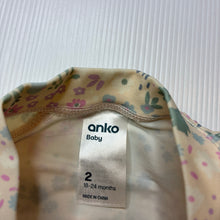 Load image into Gallery viewer, Girls Anko, floral long sleeve swim one-piece, EUC, size 2,  