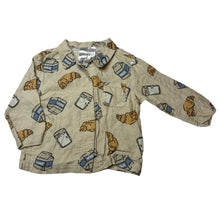 Load image into Gallery viewer, Unisex Bonds, cotton / bamboo pyjama shirt / top, croissants, EUC, size 4,  
