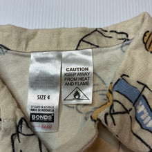 Load image into Gallery viewer, Unisex Bonds, cotton / bamboo pyjama shirt / top, croissants, EUC, size 4,  