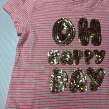 Load image into Gallery viewer, Girls Seed, striped peplum top, sequins, FUC, size 7-8,  