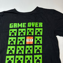 Load image into Gallery viewer, Boys Mojang, Minecraft black cotton tee / top, GUC, size 14,  