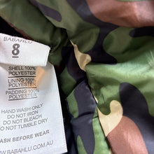 Load image into Gallery viewer, Boys Babahlu, reversible camo print / back puffer vest, EUC, size 8,  