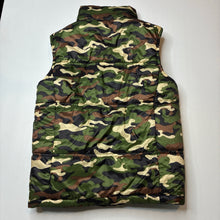 Load image into Gallery viewer, Boys Babahlu, reversible camo print / back puffer vest, EUC, size 8,  