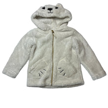 Load image into Gallery viewer, Unisex H&amp;M, fleece zip up hooded sweater / jacket, GUC, size 3-4,  