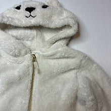 Load image into Gallery viewer, Unisex H&amp;M, fleece zip up hooded sweater / jacket, GUC, size 3-4,  