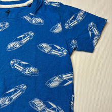 Load image into Gallery viewer, Boys Tilt, blue cotton tee / top, cars, FUC, size 5,  