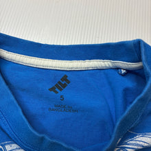 Load image into Gallery viewer, Boys Tilt, blue cotton tee / top, cars, FUC, size 5,  